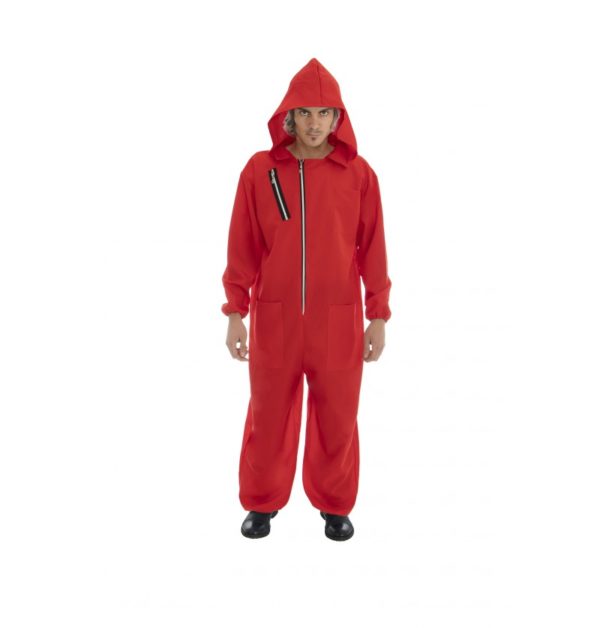 ACCESSOIRES DE FETE-DEGUISEMENTS-DEGUISEMENT CASA DE PAPEL-DEGUISEMENT BRAQUEUR ROIGE-COMBINAISON ROUGE