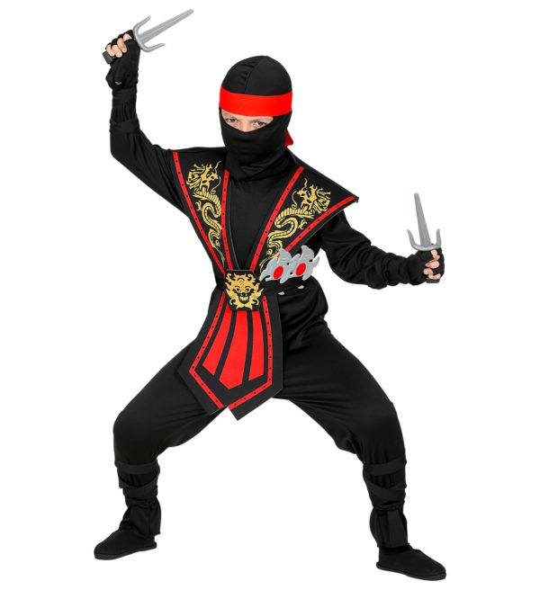 ACCESSOIRES DE FETE-DEGUISEMENTS-DEGUISEMENT ENFANT-DEGUISEMENT NINJA ROUGE-DEGUISEMENT NINJA ENFANT