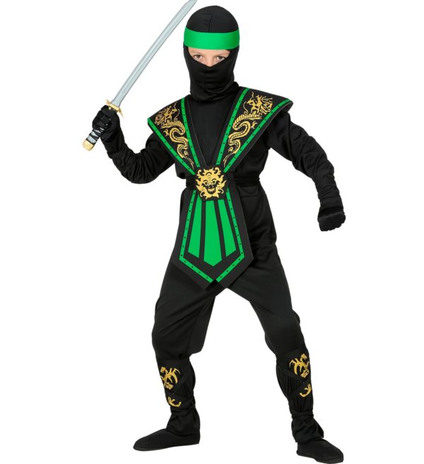 ACCESSOIRES DE FETE-DEGUISEMENTS-DEGUISEMENT ENFANT-DEGUISEMENT NINJA VERT-DEGUISEMENT NINJA ENFANT