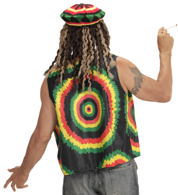 ACCESSOIRES DE FETE-DEGUISEMENTS-DEGUISEMENT RASTA-GILET RASTA