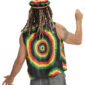 ACCESSOIRES DE FETE-DEGUISEMENTS-DEGUISEMENT RASTA-GILET RASTA