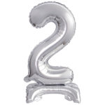 ARTICLES DE FETE-BALLONS-BALLON CHIFFRE-BALLON CHIFFRE A POSER-BALLON CHIFFRE ARGENT 2