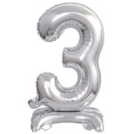 ARTICLES DE FETE-BALLONS-BALLON CHIFFRE-BALLON CHIFFRE A POSER-BALLON CHIFFRE ARGENT 3