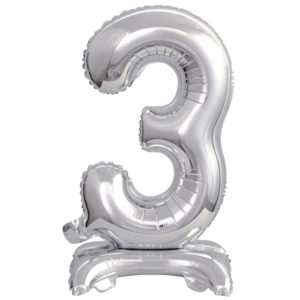 ARTICLES DE FETE-BALLONS-BALLON CHIFFRE-BALLON CHIFFRE A POSER-BALLON CHIFFRE ARGENT 3