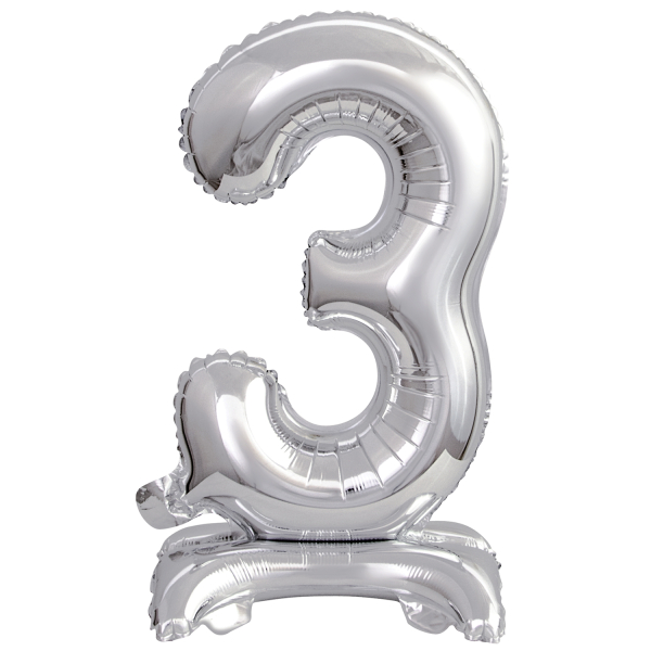 ARTICLES DE FETE-BALLONS-BALLON CHIFFRE-BALLON CHIFFRE A POSER-BALLON CHIFFRE ARGENT 3