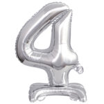 ARTICLES DE FETE-BALLONS-BALLON CHIFFRE-BALLON CHIFFRE A POSER-BALLON CHIFFRE ARGENT 4