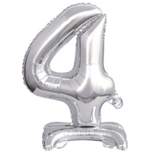 ARTICLES DE FETE-BALLONS-BALLON CHIFFRE-BALLON CHIFFRE A POSER-BALLON CHIFFRE ARGENT 4