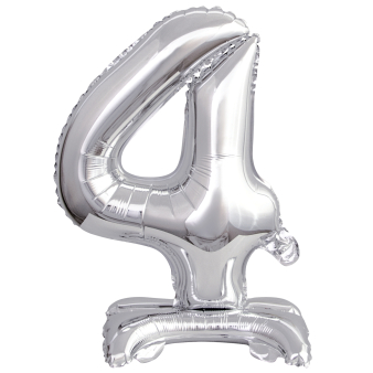 ARTICLES DE FETE-BALLONS-BALLON CHIFFRE-BALLON CHIFFRE A POSER-BALLON CHIFFRE ARGENT 4