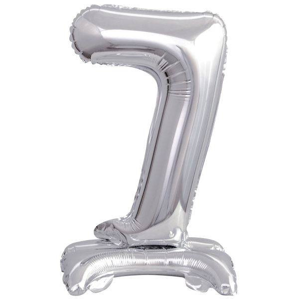 ARTICLES DE FETE-BALLONS-BALLON CHIFFRE-BALLON CHIFFRE A POSER-BALLON CHIFFRE ARGENT 7