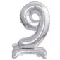 ARTICLES DE FETE-BALLONS-BALLON CHIFFRE-BALLON CHIFFRE A POSER-BALLON CHIFFRE ARGENT 9
