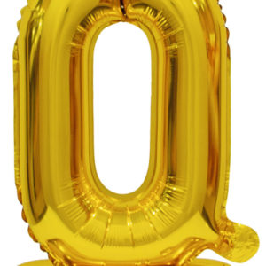 ARTICLES DE FETE-BALLONS-BALLON CHIFFRE-BALLON CHIFFRE A POSER-BALLON CHIFFRE OR 0
