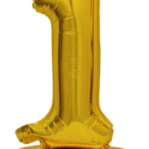 ARTICLES DE FETE-BALLONS-BALLON CHIFFRE-BALLON CHIFFRE A POSER-BALLON CHIFFRE OR 1