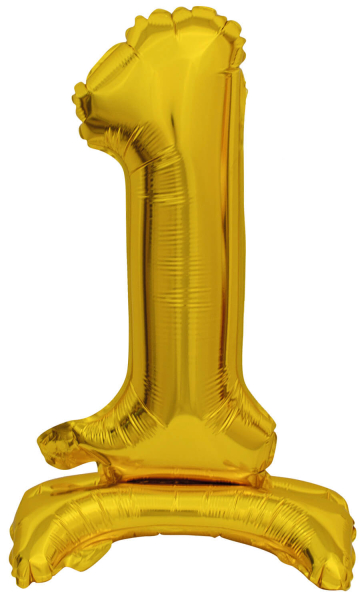 ARTICLES DE FETE-BALLONS-BALLON CHIFFRE-BALLON CHIFFRE A POSER-BALLON CHIFFRE OR 1