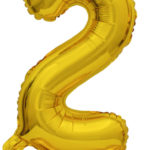 ARTICLES DE FETE-BALLONS-BALLON CHIFFRE-BALLON CHIFFRE A POSER-BALLON CHIFFRE OR 2