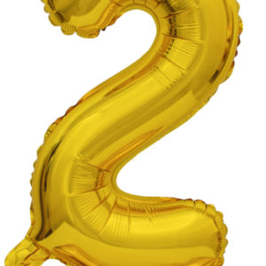 ARTICLES DE FETE-BALLONS-BALLON CHIFFRE-BALLON CHIFFRE A POSER-BALLON CHIFFRE OR 2