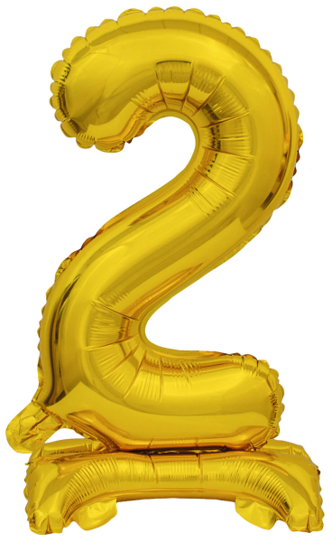 ARTICLES DE FETE-BALLONS-BALLON CHIFFRE-BALLON CHIFFRE A POSER-BALLON CHIFFRE OR 2
