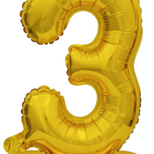 ARTICLES DE FETE-BALLONS-BALLON CHIFFRE-BALLON CHIFFRE A POSER-BALLON CHIFFRE OR 3