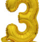 ARTICLES DE FETE-BALLONS-BALLON CHIFFRE-BALLON CHIFFRE A POSER-BALLON CHIFFRE OR 3