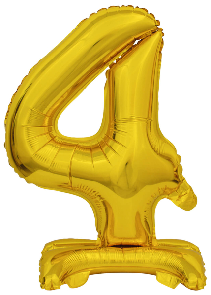 ARTICLES DE FETE-BALLONS-BALLON CHIFFRE-BALLON CHIFFRE A POSER-BALLON CHIFFRE OR 4