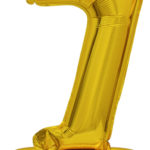 ARTICLES DE FETE-BALLONS-BALLON CHIFFRE-BALLON CHIFFRE A POSER-BALLON CHIFFRE OR 7