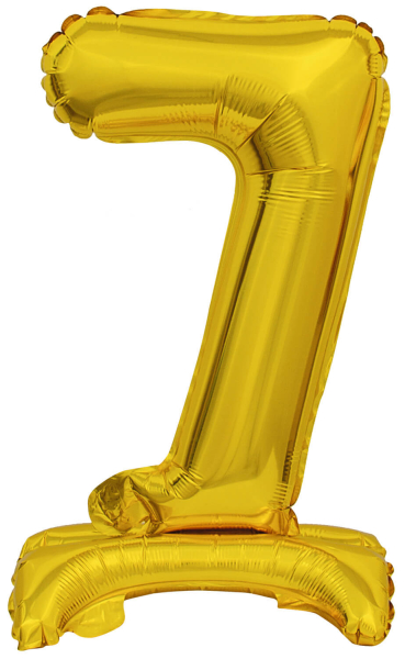 ARTICLES DE FETE-BALLONS-BALLON CHIFFRE-BALLON CHIFFRE A POSER-BALLON CHIFFRE OR 7