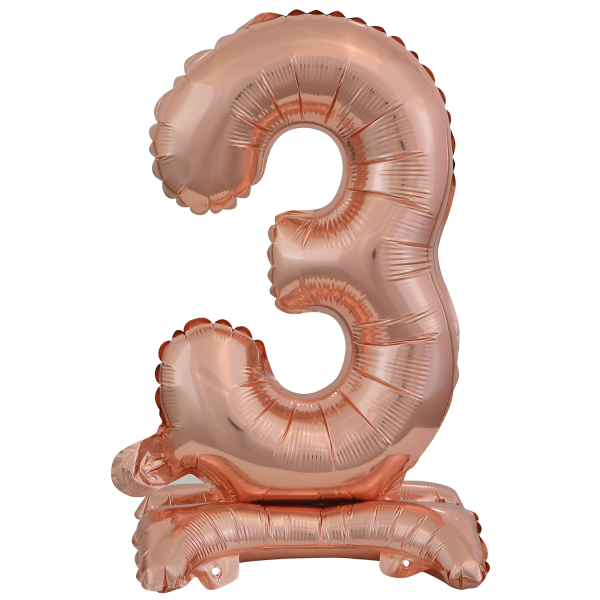 ARTICLES DE FETE-BALLONS-BALLON CHIFFRE-BALLON CHIFFRE A POSER-BALLON CHIFFRE ROSE GOLD 3