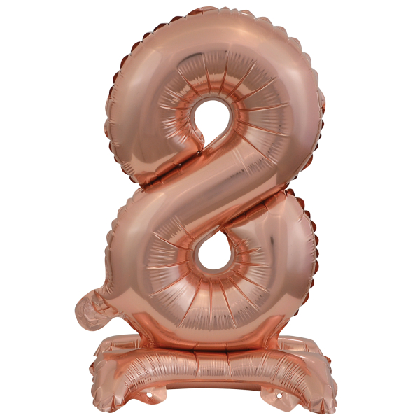 ARTICLES DE FETE-BALLONS-BALLON CHIFFRE-BALLON CHIFFRE A POSER-BALLON CHIFFRE ROSE GOLD 7