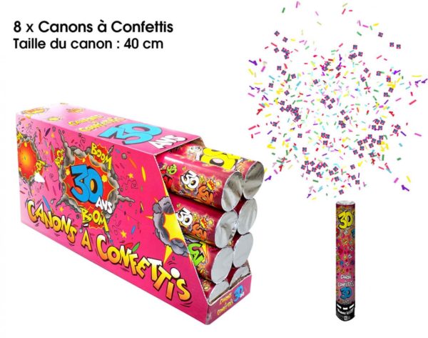 ARTICLES DE FETE-CANON A CONFETTIS-CANNON A CONFETTIS AGE-CANON A CONFETTIS 30 ANS