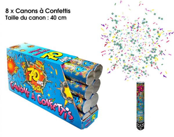 ARTICLES DE FETE-CANON A CONFETTIS-CANNON A CONFETTIS AGE-CANON A CONFETTIS 70 ANS