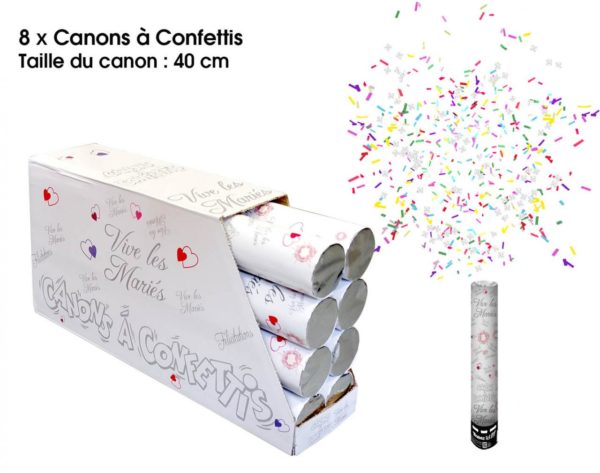 ARTICLES DE FETE-CANON A CONFETTIS-CANNON A CONFETTIS-CANON A CONFETTIS VIVE LES MARIES