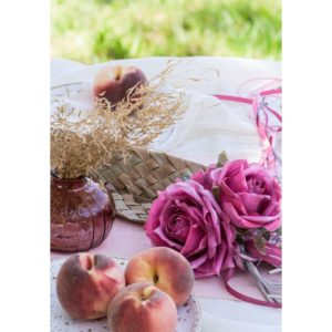 ARTICLES DE FETE-DECORATION FLORALE-DECORATION DE TABLE-BOUQUET 3 ROSES FUCHSIA