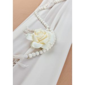 ARTICLES DE FETE-DECORATION FLORALE-DECORATION DE TABLE-ROSE BLANCHE