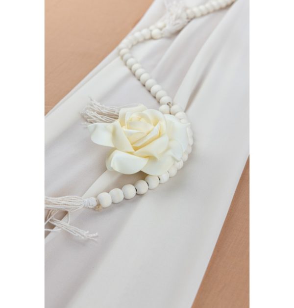 ARTICLES DE FETE-DECORATION FLORALE-DECORATION DE TABLE-ROSE BLANCHE