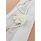 ARTICLES DE FETE-DECORATION FLORALE-DECORATION DE TABLE-ROSE BLANCHE