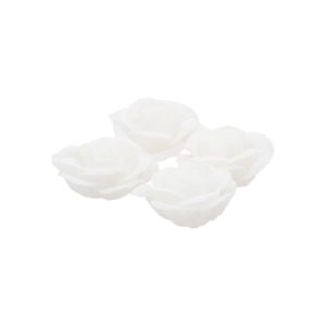 ARTICLES DE FETE-DECORATION FLORALE-DECORATION DE TABLE-ROSE BLANCHE-4 MINI ROSES BLANCHE