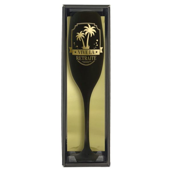 ARTICLES DE FETE-FLUTW-FLUTE NOIRE-FLUTE VIVE LA RETRAITE