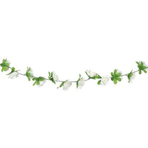 ARTICLES DE FETE-GUIRLANDE FLORALE-GUIRLANDE DE ROSES BLANCHES-GUIRLANDE ROSE