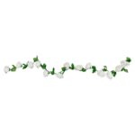ARTICLES DE FETE-GUIRLANDE FLORALE-GUIRLANDE DE ROSES BLANCHES-GUIRLANDE ROSES