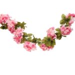 ARTICLES DE FETE-GUIRLANDE FLORALE-GUIRLANDE HORTENSIA ROSE
