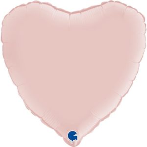 BALLONS-BALLON COEUR-BALLON COEUR SATIN-BALLON COEUR SATIN ROSE