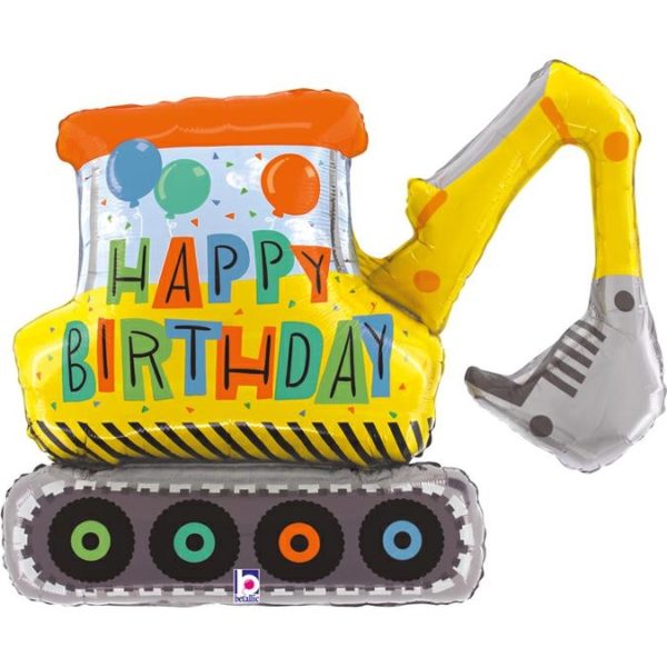 BALLONS-BALLONS HELIUM-BALLON ANNIVERSAIRE-BALLON GRUE HAPPY BIRTHDAY-BALLON GRUE DE CHANTIER