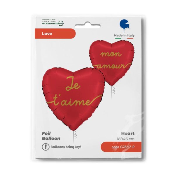 BALLONS-BALLONS HELIUM-BALLON COEUR JE TAIME-BALLON COEUR MON AMOUR