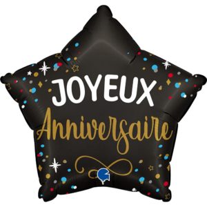 BALLONS-BALLONS HELIUM-BALLON JOYEUX ANNIVERSAIRE-BALLON ETOILE JOYEUX ANNIVERSAIRE