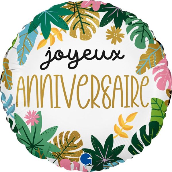 BALLONS-BALLONS HELIUM-BALLON JOYEUX ANNIVERSAIRE-BALLON JOYEUX ANNIVERSAIRE TROPIQUE-BALLON JOYYEUX ANNIVERSAIRE TROPICALE