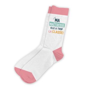 HUMORISTIQUE-TEXTILE-CHAUSSETTE-MAITRESSE