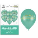 ARTICLES DE FETE-BALLONS-BALLONS LATEX-BALLONS ANNIVERSAIRE-BALLONS ANNIVERSAIRE VERT MENTHE