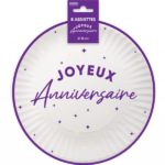 ANNIVERSAIRE-THEMESCOULEURES-VIOLET-ASSIETTES18CM