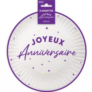 ANNIVERSAIRE-THEMESCOULEURES-VIOLET-ASSIETTES18CM