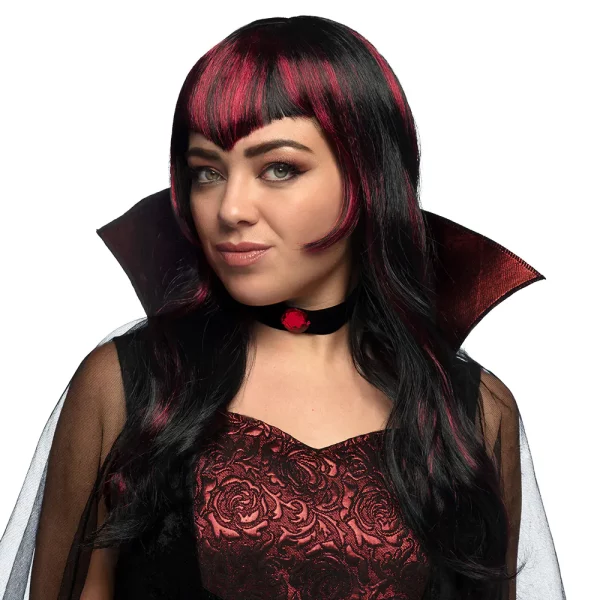 FETESETOCCASIONS-HALLOWEEN-PERRUQUES-ADULTE-VAMPIRE-STREAKS