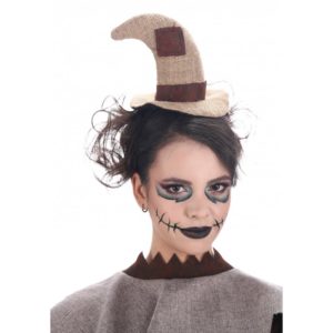 FETESETOCCASIONS-HALLOWEEN-ACCESSOIRESPOURCHEVEUX-SERRETETE-MINICHAPEAU-EPOUVANTAIL